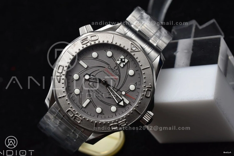 A8807 SS Edition Dial VSF Gray on Seamaster Best 300M 1:1 Platinum Bracelet 007 0124